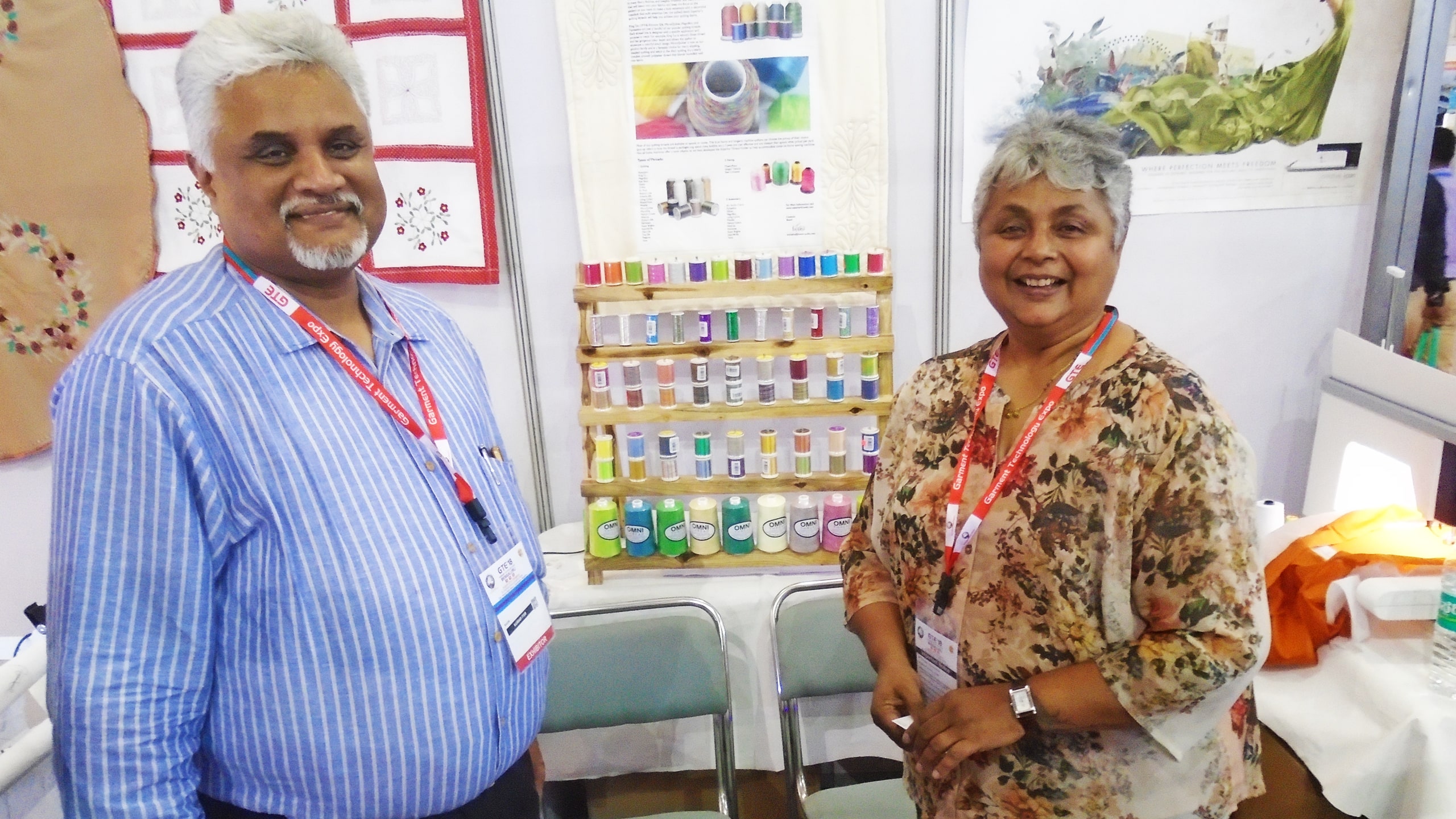 Manisha Iyer (R), Proprietor, Baani was present in GTE Bangalore with Aditya L. Gupta, Partner, Alps Sewing Machine