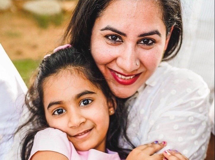 Amandeep Kaur Bedi, Founder, All Things Fancy, with her daughter who also models for the brand